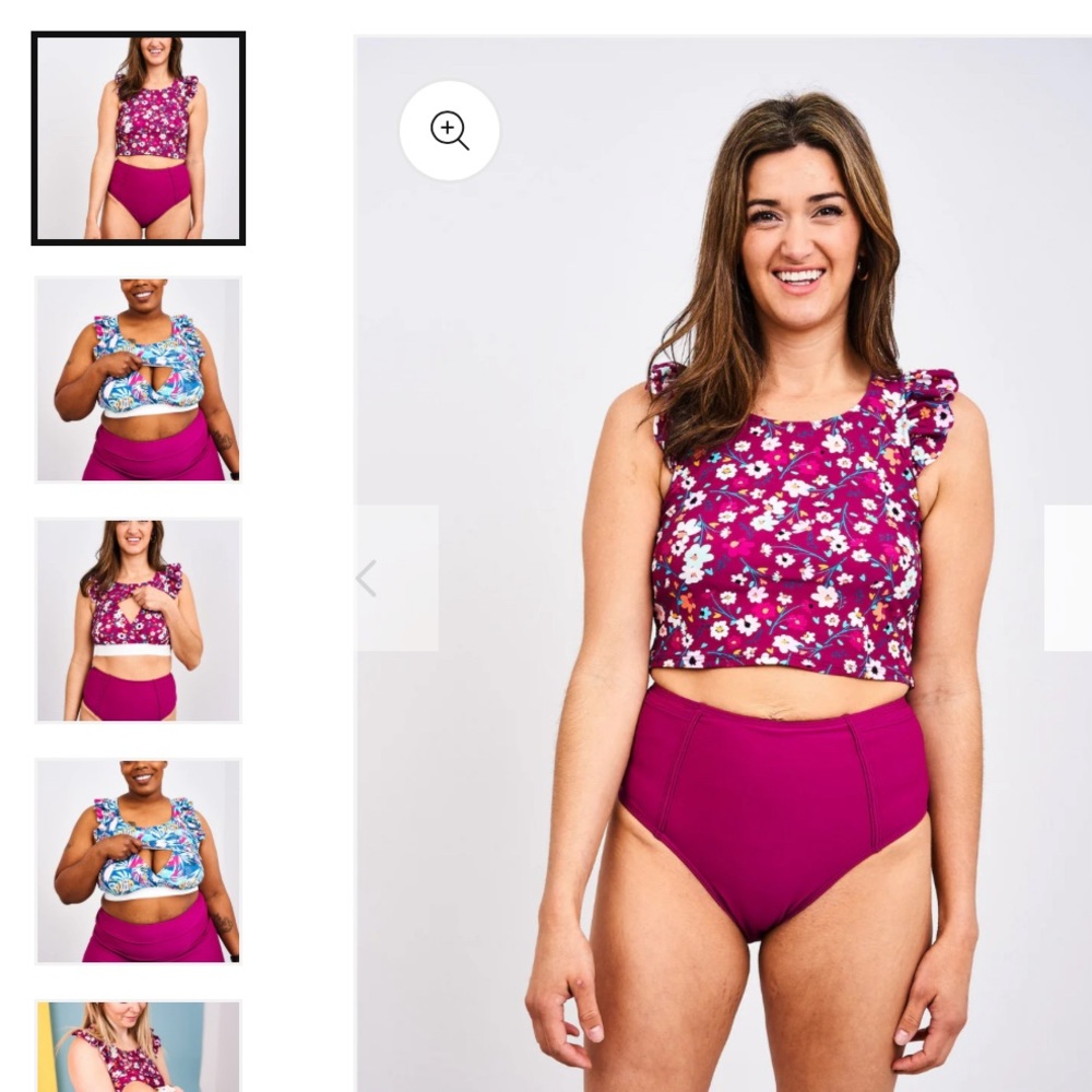 NWT Latched Mama High Waisted Swim Bottoms (XS)